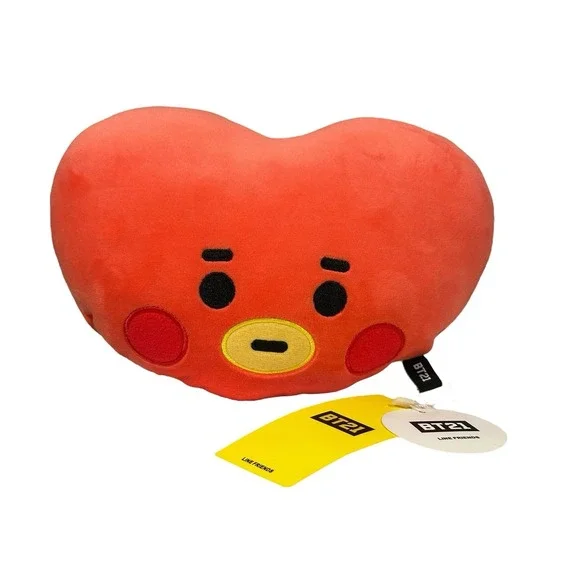BTS BT21 TATA Heart‎ Soft Baby Flat Face Cushion Plush Pillow Plushie New - Picture 7 of 8